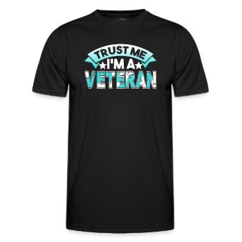 Veteran Trust Me I'm A Veteran - Men's Functional T-Shirt - black - Front - AI Model Male 178 dark (178cm)