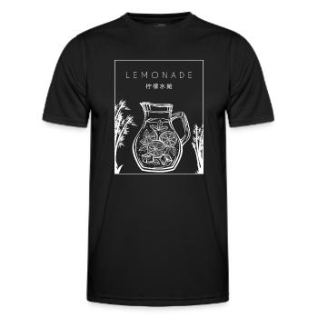 Lemonade Chinese Hanzi Lemonade Lemonade - Men's Functional T-Shirt - black - Front - AI Model Male 178 dark (178cm)