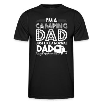 Camping Camping Dad Cooler - Men's Functional T-Shirt - black - Front - AI Model Male 178 dark (178cm)