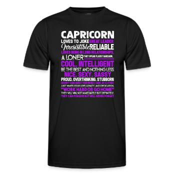 Capricorn Things About Capricorn - Men's Functional T-Shirt - black - Front - AI Model Male 178 dark (178cm)