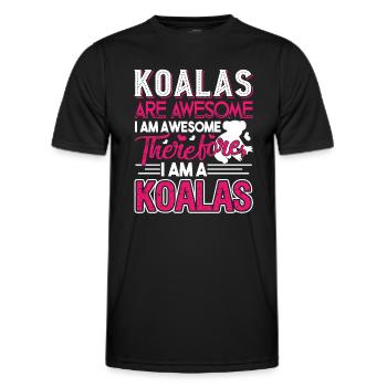 Koala Koalas Are Awesome - Men's Functional T-Shirt - black - Front - AI Model Male 178 dark (178cm)