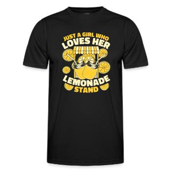 Une fille qui aime sa limonade stand Limonade - T-shirt sport Homme - noir - Devant - AI Model Male 178 dark (178cm)