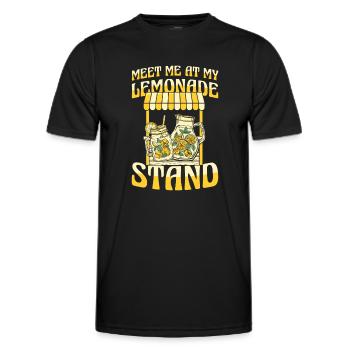 Retrouvez-moi à mon stand de limonade Limonade - T-shirt sport Homme - noir - Devant - AI Model Male 178 dark (178cm)
