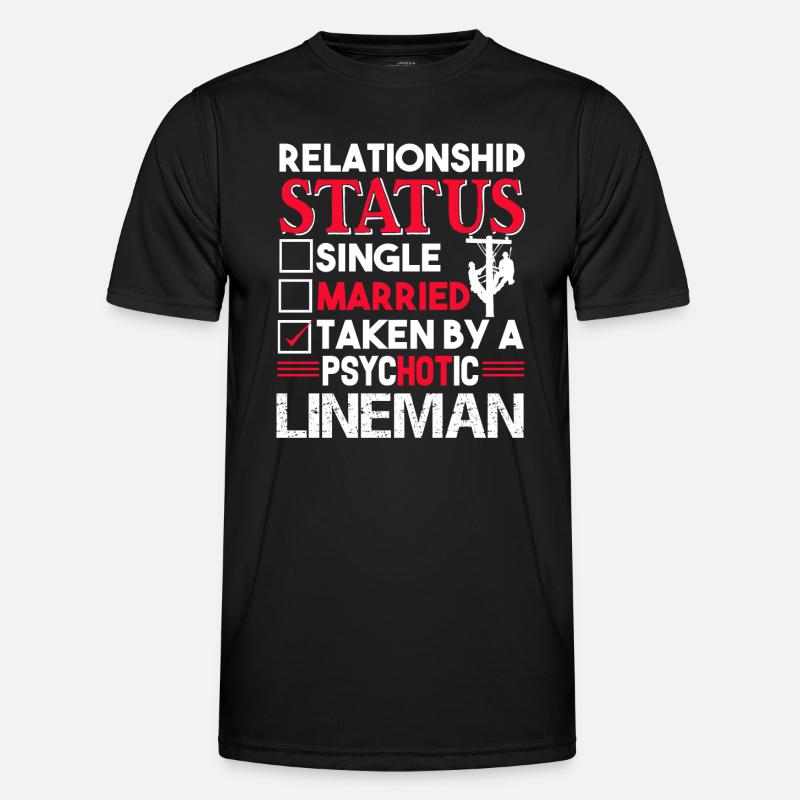 Lineman Lineman Relationship Status - Men's Functional T-Shirt - black