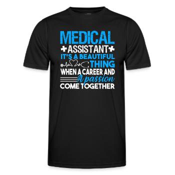 Medical Assistant Medical Assistant Jobs - Men's Functional T-Shirt - black - Front - AI Model Male 178 dark (178cm)