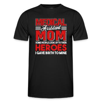 Medical Assistant Medical Assistant Mom - Men's Functional T-Shirt - black - Front - AI Model Male 178 dark (178cm)