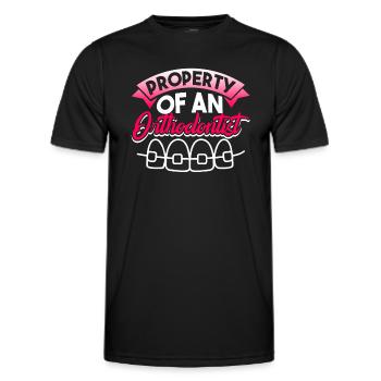 Orthodontist Property Of An Orthodontist - Men's Functional T-Shirt - black - Front - AI Model Male 178 dark (178cm)