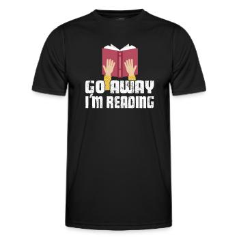 Reading Go Away I'm Reading - Men's Functional T-Shirt - black - Front - AI Model Male 178 dark (178cm)