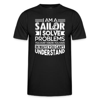 Sailor Sailor Solve Problems - Men's Functional T-Shirt - black - Front - AI Model Male 178 dark (178cm)