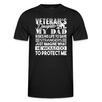 Veteran Veteran's Daughter - Men's Functional T-Shirt - black - Front - AI Model Male 178 dark (178cm)