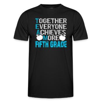 5th Grade Teacher Team 5th Grade - Men's Functional T-Shirt - black - Front - AI Model Male 178 dark (178cm)