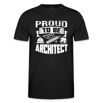 Architect Proud To Be Architect - Men's Functional T-Shirt - black - Front - AI Model Male 178 dark (178cm)