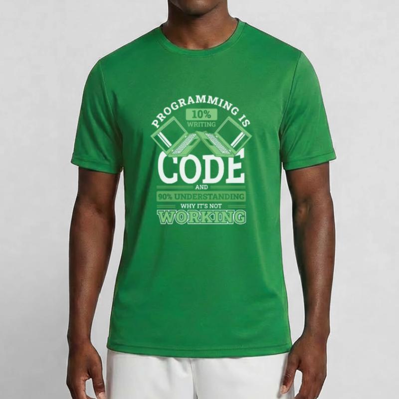 Programming 10% Writing 90% Not Working Coder Men's Functional T-Shirt