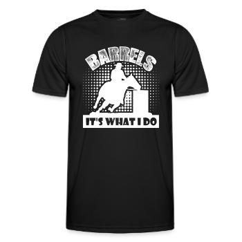 Barrel Racing Barrel Racing Is What I Do - Men's Functional T-Shirt - black - Front - AI Model Male 178 dark (178cm)
