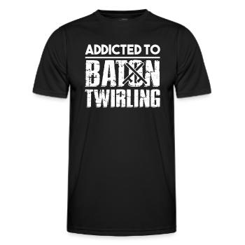 Baton Twirling Addicted to Baton Twirling - Men's Functional T-Shirt - black - Front - AI Model Male 178 dark (178cm)