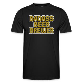 Beer Brewing Badass Beer Brewer - Men's Functional T-Shirt - black - Front - AI Model Male 178 dark (178cm)