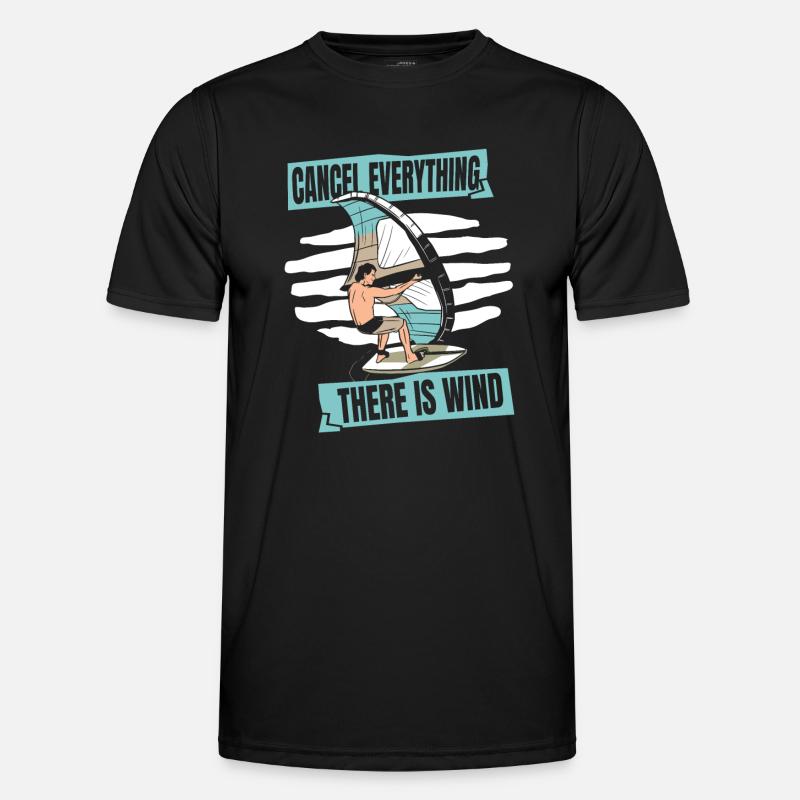 Cancel Everything There Is Wind Wassersport Männer Funktions-T-Shirt