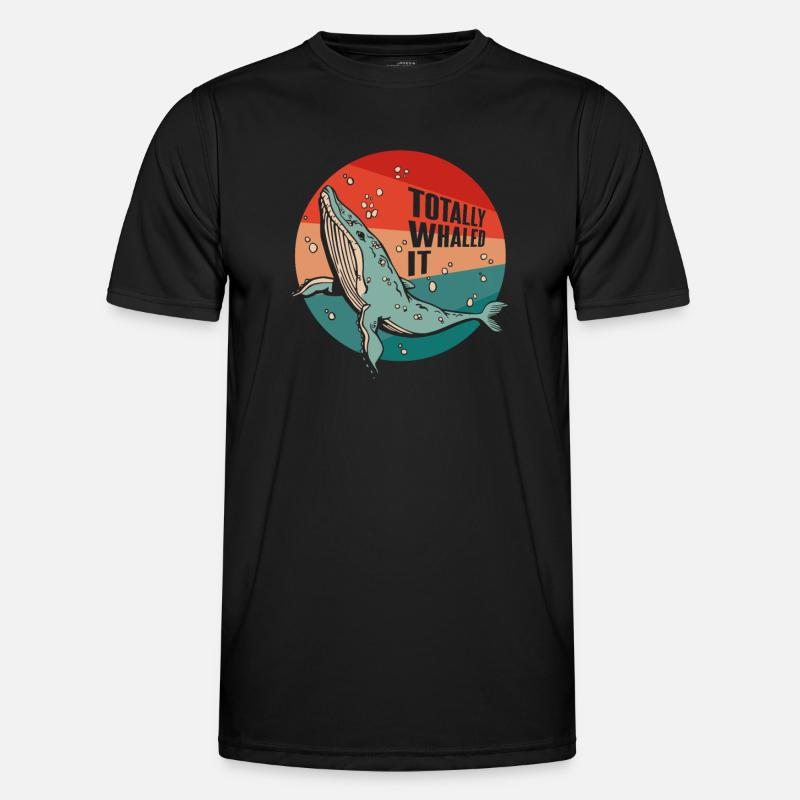 Totally Whaled It Blauer Beluga-Cachalot-Wal Männer Funktions-T-Shirt
