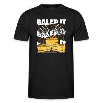 Baled It Agriculture Organic Farmer Farmer - Men's Functional T-Shirt - black - Front - AI Model Male 178 dark (178cm)
