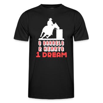 Barrel Racing Barrel Racing Lover - Men's Functional T-Shirt - black - Front - AI Model Male 178 dark (178cm)
