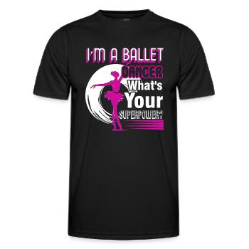Ballet Dancer I'm A Ballet Dancer - Men's Functional T-Shirt - black - Front - AI Model Male 178 dark (178cm)