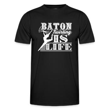 Baton Twirling Baton Twirling Is Life - Men's Functional T-Shirt - black - Front - AI Model Male 178 dark (178cm)