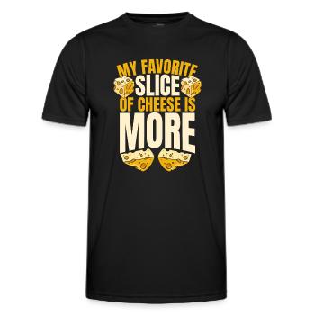 Meine Lieblingskäsescheibe ist eher Maker Queso - Männer Funktions-T-Shirt - Schwarz - Vorne - AI Model Male 178 dark (178cm)