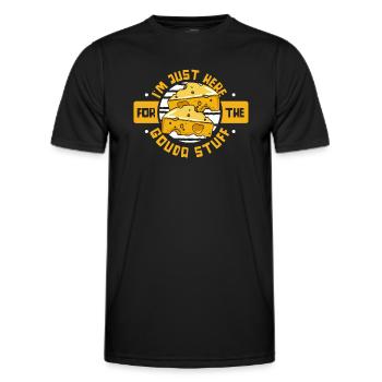 Nur hier für das Gouda-Zeug Queso Maker Gouda - Männer Funktions-T-Shirt - Schwarz - Vorne - AI Model Male 178 dark (178cm)