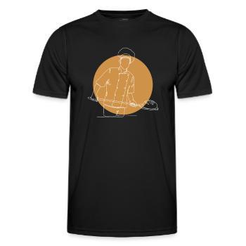 Lineart Bread Dough Bread Maker Bread Queen Bread - Men's Functional T-Shirt - black - Front - AI Model Male 178 dark (178cm)