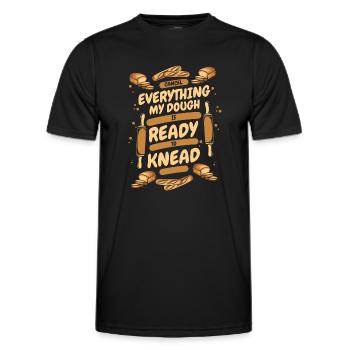 Mein Teig ist bereit, Brotteigliebhaber zu kneten - Männer Funktions-T-Shirt - Schwarz - Vorne - AI Model Male 178 dark (178cm)