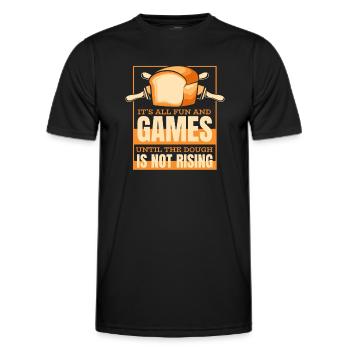 Until The Dough Is Not Rising Bread Dough Lover - Men's Functional T-Shirt - black - Front - AI Model Male 178 dark (178cm)