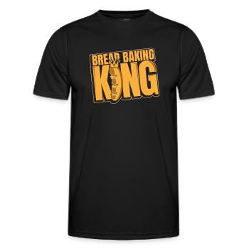 Bread Baking King Bread Maker Bread Dough Lover - Men's Functional T-Shirt - black - Front - AI Model Male 178 dark (178cm)