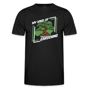 Meine Art der Gartenarbeit Bonsai Töpfe Penjing - Männer Funktions-T-Shirt - Schwarz - Vorne - AI Model Male 178 dark (178cm)