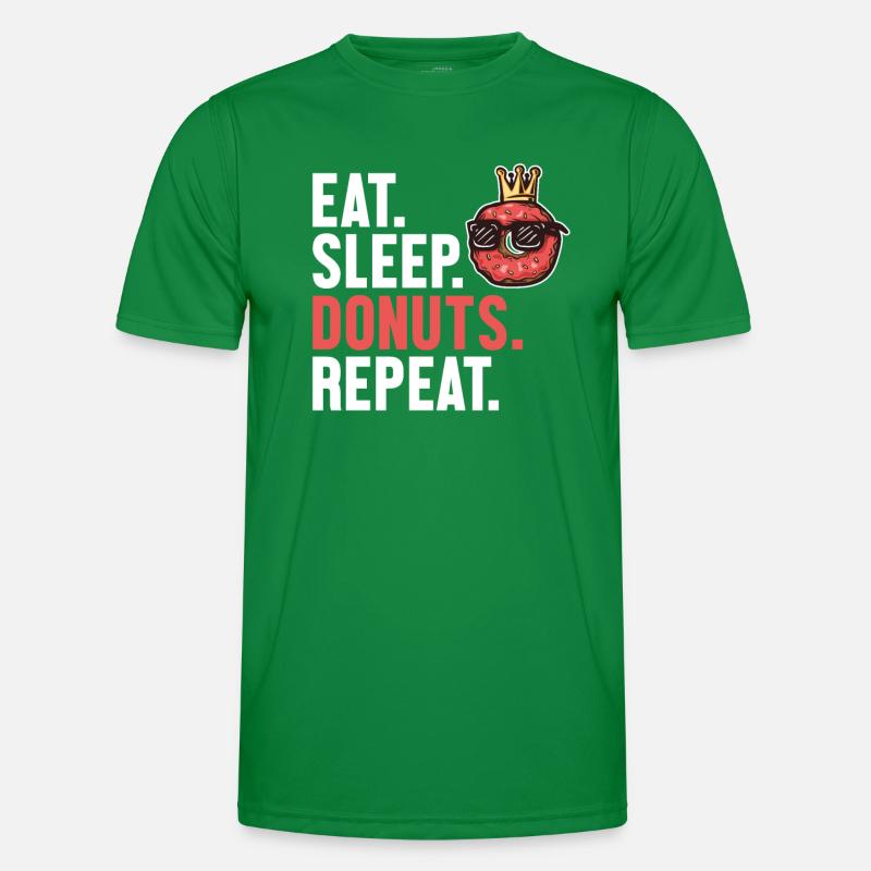 Eat Sleep Donuts Repeat Donuts Maker glasiert Männer Funktions-T-Shirt
