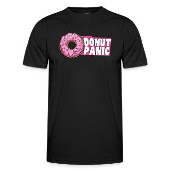 Donut Panic Donut glasierter Maker Liebhaber Donut - Männer Funktions-T-Shirt - Schwarz - Vorne - AI Model Male 178 dark (178cm)