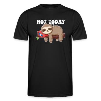 Not Today Folivora Brown-Throated Pilosa Lover - Men's Functional T-Shirt - black - Front - AI Model Male 178 dark (178cm)