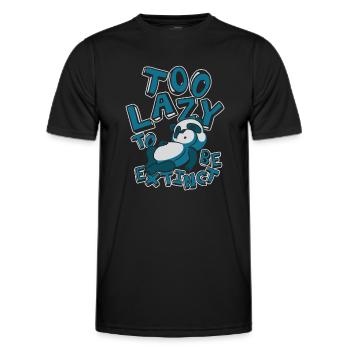Zu faul, um ausgestorben zu sein Panda Bär Freund Riese - Männer Funktions-T-Shirt - Schwarz - Vorne - AI Model Male 178 dark (178cm)