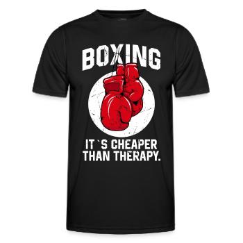 Boxing it ́s cheaper than Therapie Boxer Sport - Men's Functional T-Shirt - black - Front - AI Model Male 178 dark (178cm)