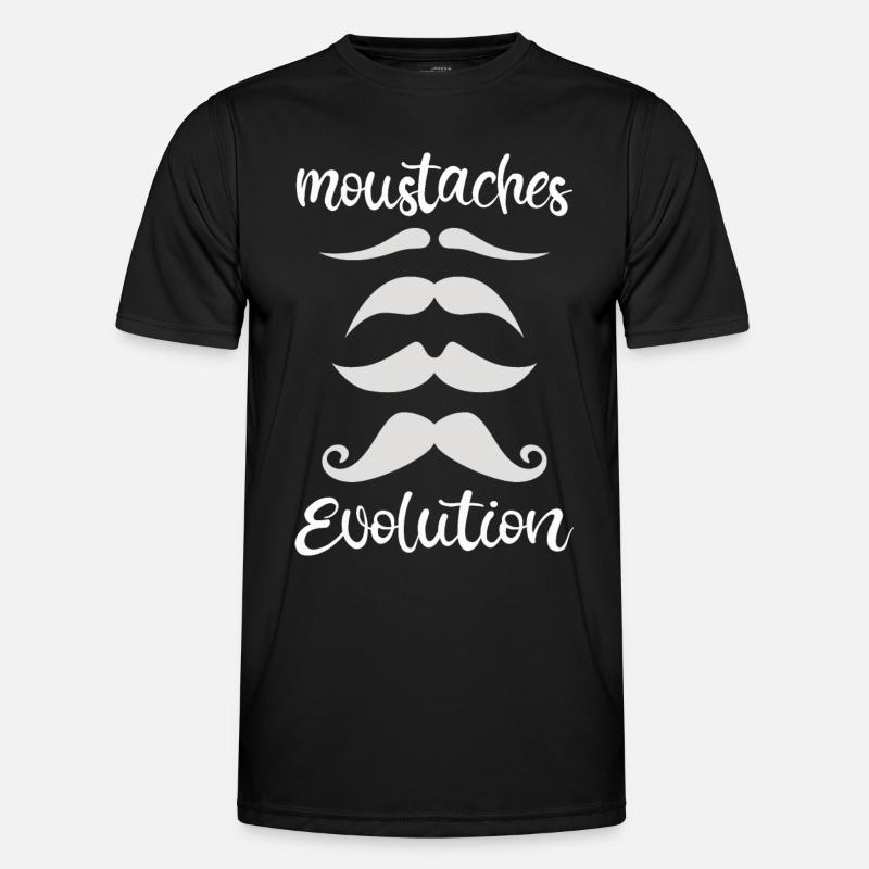 Moustache evolution - Men's Functional T-Shirt - black