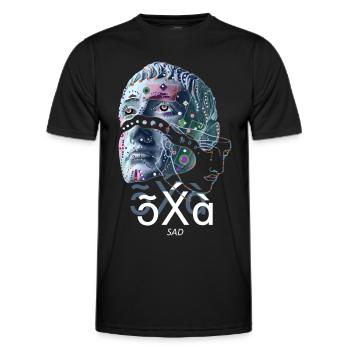 Triste triste graphique - T-shirt sport Homme - noir - Devant - AI Model Male 178 dark (178cm)