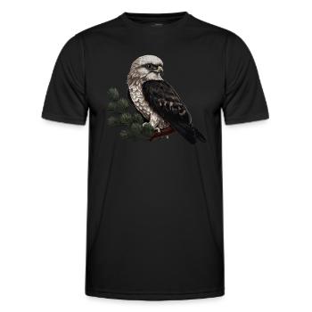 Hawk Bird Bird of Prey - Men's Functional T-Shirt - black - Front - AI Model Male 178 dark (178cm)