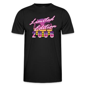 18th Birthday Limited Edition 2006 vintage - Men's Functional T-Shirt - black - Front - AI Model Male 178 dark (178cm)
