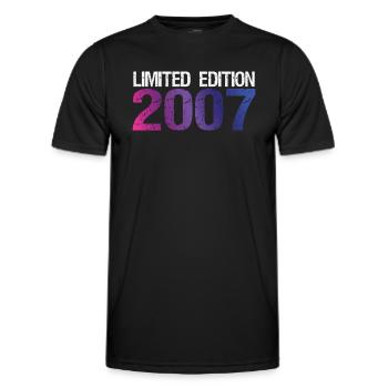 18. Geburtstag Limited Edition 2007 vintage - Männer Funktions-T-Shirt - Schwarz - Vorne - AI Model Male 178 dark (178cm)