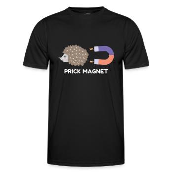 Prick Magnet - Männer Funktions-T-Shirt - Schwarz - Vorne - AI Model Male 178 dark (178cm)