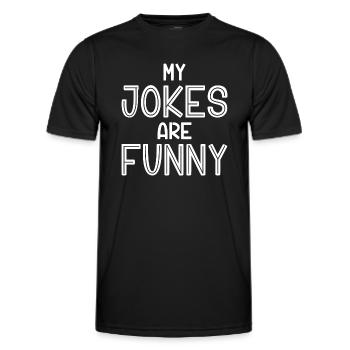 Meine Witze sind lustig - Männer Funktions-T-Shirt - Schwarz - Vorne - AI Model Male 178 dark (178cm)