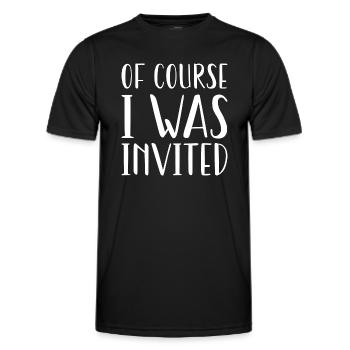 Bien sûr, j’ai été invité - T-shirt sport Homme - noir - Devant - AI Model Male 178 dark (178cm)