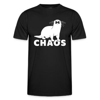 Chaos de la loutre - T-shirt sport Homme - noir - Devant - AI Model Male 178 dark (178cm)