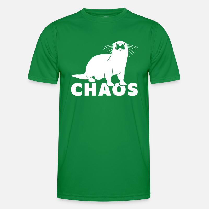 Otter-Chaos Männer Funktions-T-Shirt