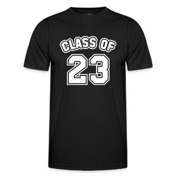 Classe de 23 - T-shirt sport Homme - noir - Devant - AI Model Male 178 dark (178cm)