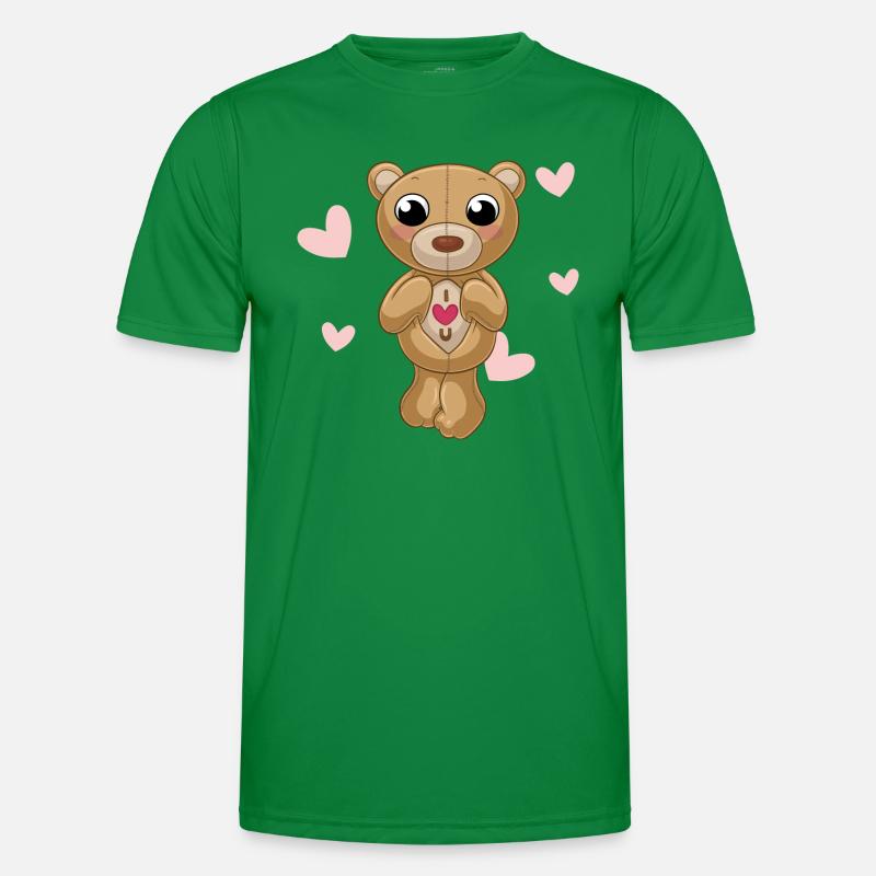 Putziger Comic Teddybär Männer Funktions-T-Shirt